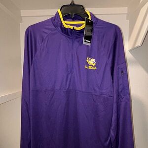 🐯🏟️ LSU Tigers 3/4 Zip Marquee Polyester Long Sleeve Shirt 🏟️🐯